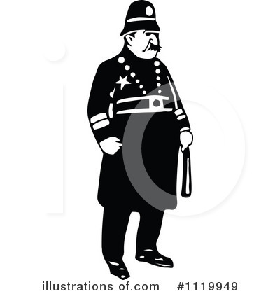 Royalty-Free (RF) Police Clipart Illustration by Prawny Vintage - Stock Sample #1119949