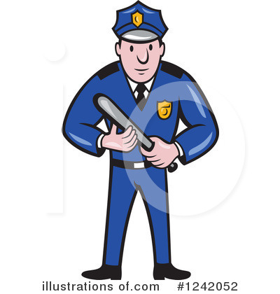 Royalty-Free (RF) Police Clipart Illustration by patrimonio - Stock Sample #1242052