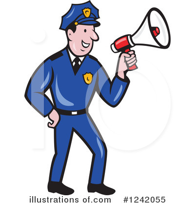 Royalty-Free (RF) Police Clipart Illustration by patrimonio - Stock Sample #1242055