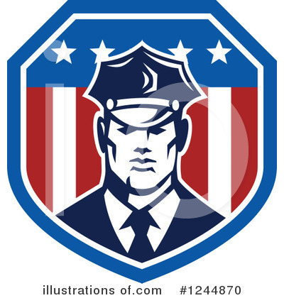 Royalty-Free (RF) Police Clipart Illustration by patrimonio - Stock Sample #1244870