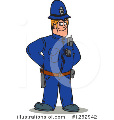 Royalty-Free (RF) Police Clipart Illustration by patrimonio - Stock Sample #1262942