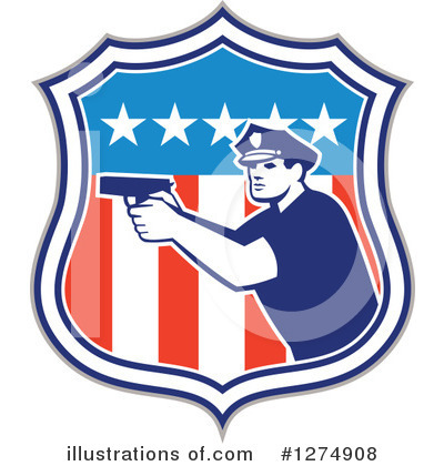 Royalty-Free (RF) Police Clipart Illustration by patrimonio - Stock Sample #1274908