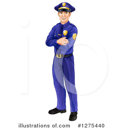 Police Man Clipart #1275440 by AtStockIllustration