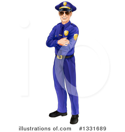 Royalty-Free (RF) Police Clipart Illustration by AtStockIllustration - Stock Sample #1331689