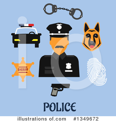 Royalty-Free (RF) Police Clipart Illustration by Vector Tradition SM - Stock Sample #1349672