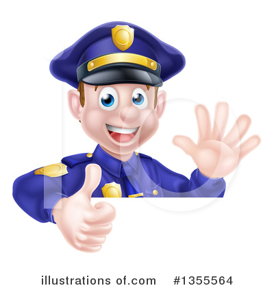 Police Officer Clipart #1355564 by AtStockIllustration