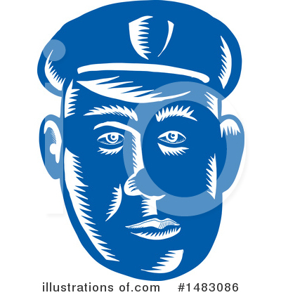 Royalty-Free (RF) Police Clipart Illustration by patrimonio - Stock Sample #1483086