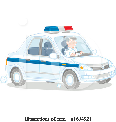 Police Car Clipart #1694921 by Alex Bannykh