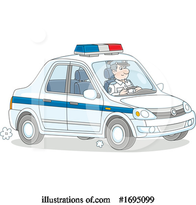 Police Car Clipart #1695099 by Alex Bannykh