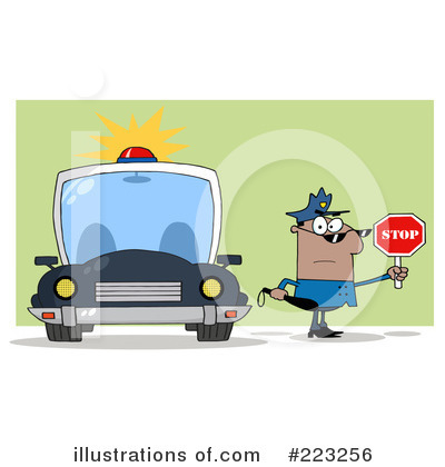 Cop Car Clipart #223256 by Hit Toon