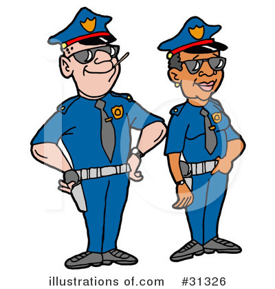 Royalty-Free (RF) Police Clipart Illustration by LaffToon - Stock Sample #31326