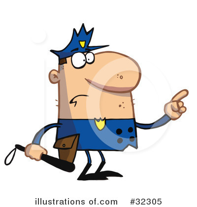 Royalty-Free (RF) Police Clipart Illustration by Hit Toon - Stock Sample #32305