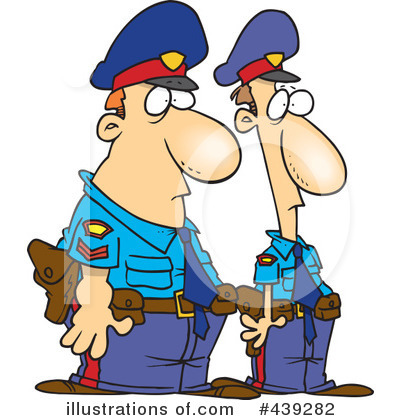 Royalty-Free (RF) Police Clipart Illustration by toonaday - Stock Sample #439282