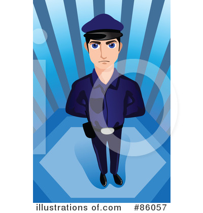 Royalty-Free (RF) Police Clipart Illustration by mayawizard101 - Stock Sample #86057