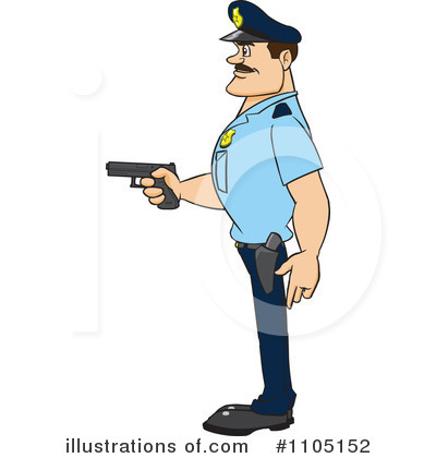 Royalty-Free (RF) Police Man Clipart Illustration by Cartoon Solutions - Stock Sample #1105152