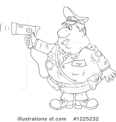 Police Officer Clipart #1225232 by Alex Bannykh