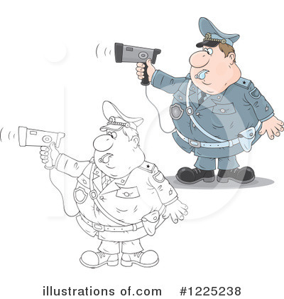 Royalty-Free (RF) Police Officer Clipart Illustration by Alex Bannykh - Stock Sample #1225238