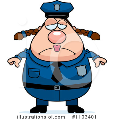 Royalty-Free (RF) Police Woman Clipart Illustration by Cory Thoman - Stock Sample #1103401