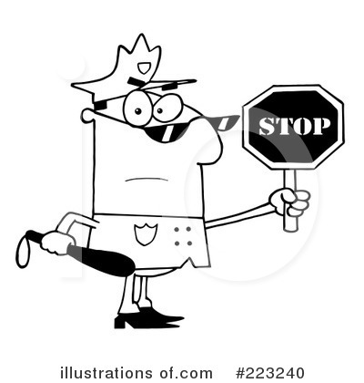 Royalty-Free (RF) Policeman Clipart Illustration by Hit Toon - Stock Sample #223240