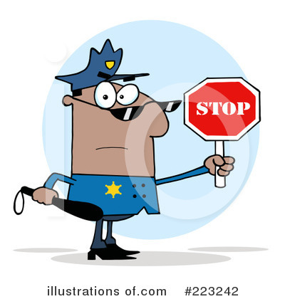 Royalty-Free (RF) Policeman Clipart Illustration by Hit Toon - Stock Sample #223242
