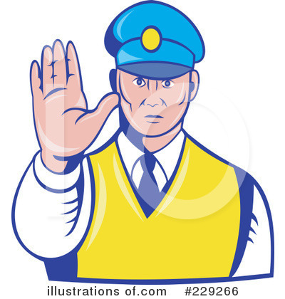 Royalty-Free (RF) Policeman Clipart Illustration by patrimonio - Stock Sample #229266