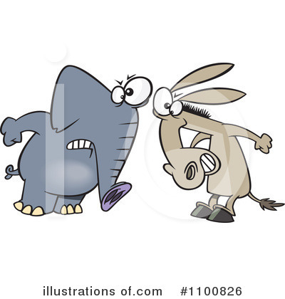 Republican Elephant Clipart #1100826 by toonaday