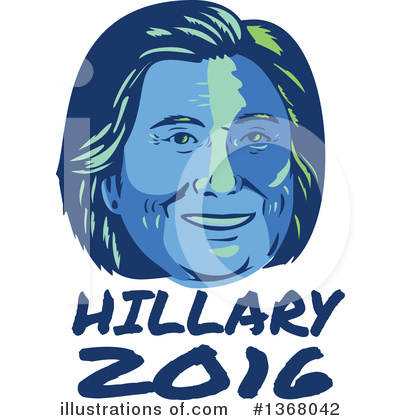 Hillary Clinton Clipart #1368042 by patrimonio