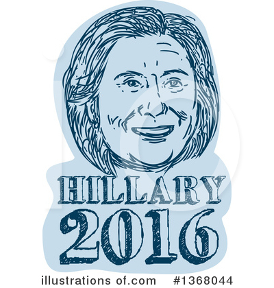 Hillary Clinton Clipart #1368044 by patrimonio