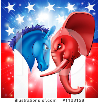 Republican Elephant Clipart #1128128 by AtStockIllustration