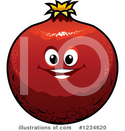 Royalty-Free (RF) Pomegranate Clipart Illustration by Vector Tradition SM - Stock Sample #1234620