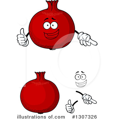 Royalty-Free (RF) Pomegranate Clipart Illustration by Vector Tradition SM - Stock Sample #1307326