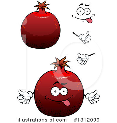 Royalty-Free (RF) Pomegranate Clipart Illustration by Vector Tradition SM - Stock Sample #1312099
