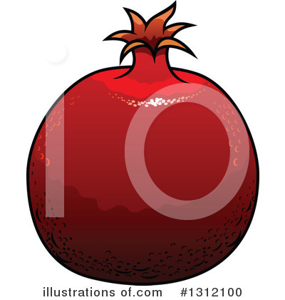 Royalty-Free (RF) Pomegranate Clipart Illustration by Vector Tradition SM - Stock Sample #1312100