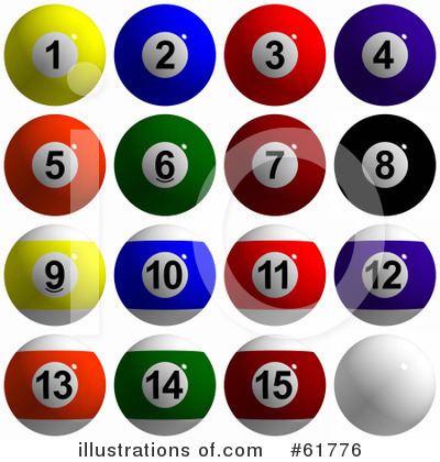Royalty-Free (RF) Pool Ball Clipart Illustration by ShazamImages - Stock Sample #61776
