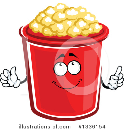 Royalty-Free (RF) Popcorn Clipart Illustration by Vector Tradition SM - Stock Sample #1336154