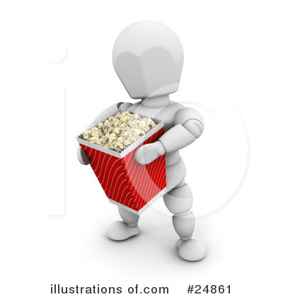 Royalty-Free (RF) Popcorn Clipart Illustration by KJ Pargeter - Stock Sample #24861