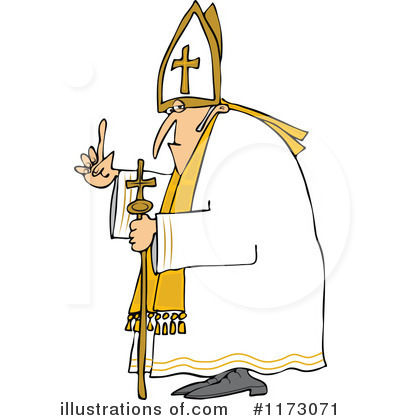Royalty-Free (RF) Pope Clipart Illustration by djart - Stock Sample #1173071