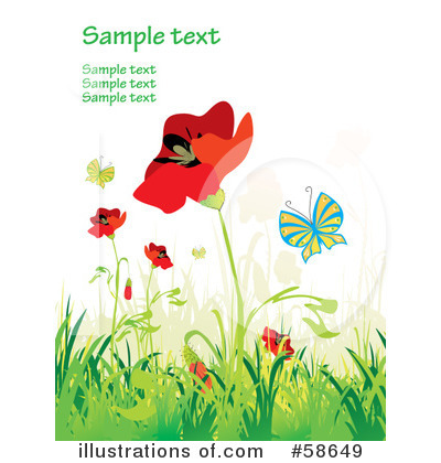 Royalty-Free (RF) Poppies Clipart Illustration by MilsiArt - Stock Sample #58649