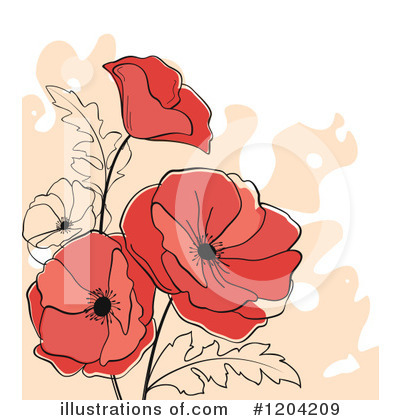 Royalty-Free (RF) Poppy Clipart Illustration by Vector Tradition SM - Stock Sample #1204209
