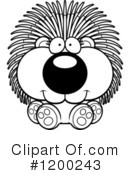 Porcupine Clipart #1200243 by Cory Thoman