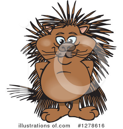 Royalty-Free (RF) Porcupine Clipart Illustration by Dennis Holmes Designs - Stock Sample #1278616