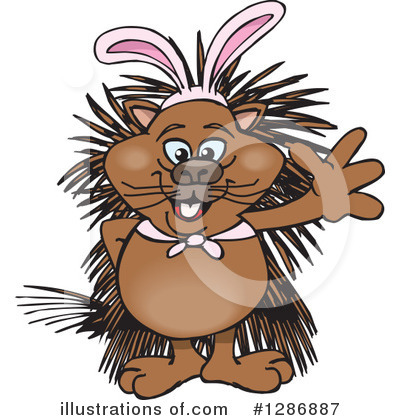 Porcupine Clipart #1286887 by Dennis Holmes Designs