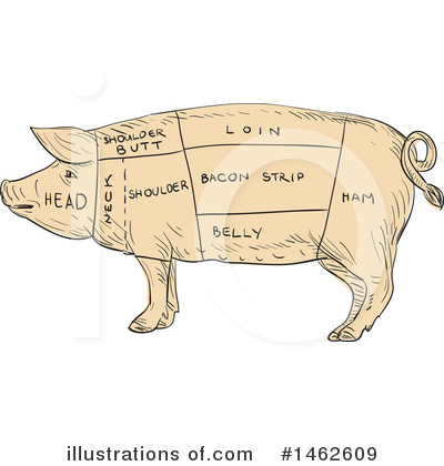 Royalty-Free (RF) Pork Clipart Illustration by patrimonio - Stock Sample #1462609