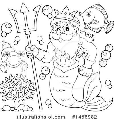 Royalty-Free (RF) Poseidon Clipart Illustration by visekart - Stock Sample #1456982