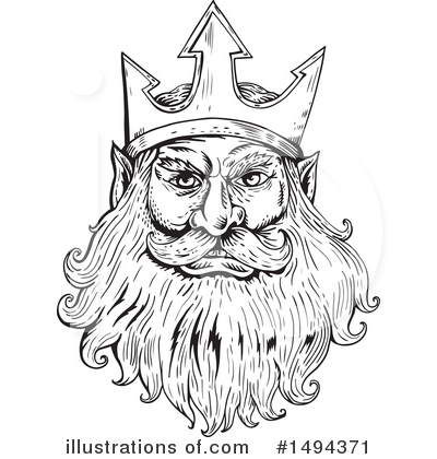 Royalty-Free (RF) Poseidon Clipart Illustration by patrimonio - Stock Sample #1494371