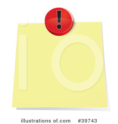 Royalty-Free (RF) Post It Clipart Illustration by Frog974 - Stock Sample #39743