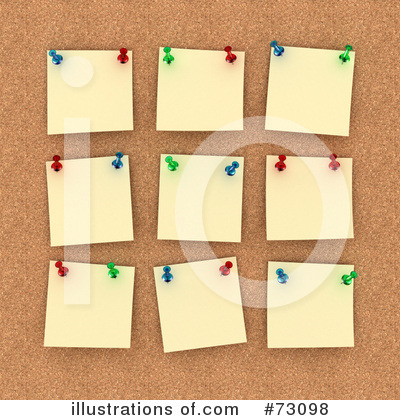 Royalty-Free (RF) Post It Clipart Illustration by stockillustrations - Stock Sample #73098