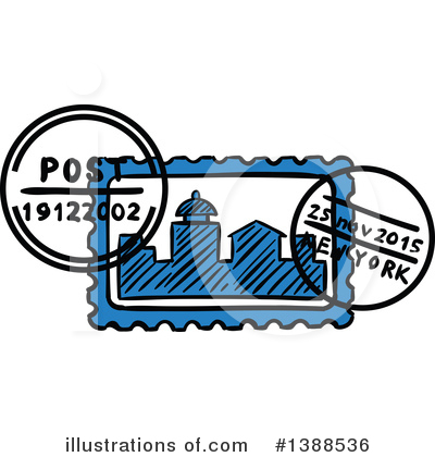 Royalty-Free (RF) Post Mark Clipart Illustration by Vector Tradition SM - Stock Sample #1388536