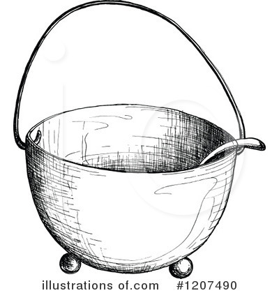 Royalty-Free (RF) Pot Clipart Illustration by Prawny Vintage - Stock Sample #1207490
