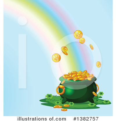 Royalty-Free (RF) Pot Of Gold Clipart Illustration by Pushkin - Stock Sample #1382757